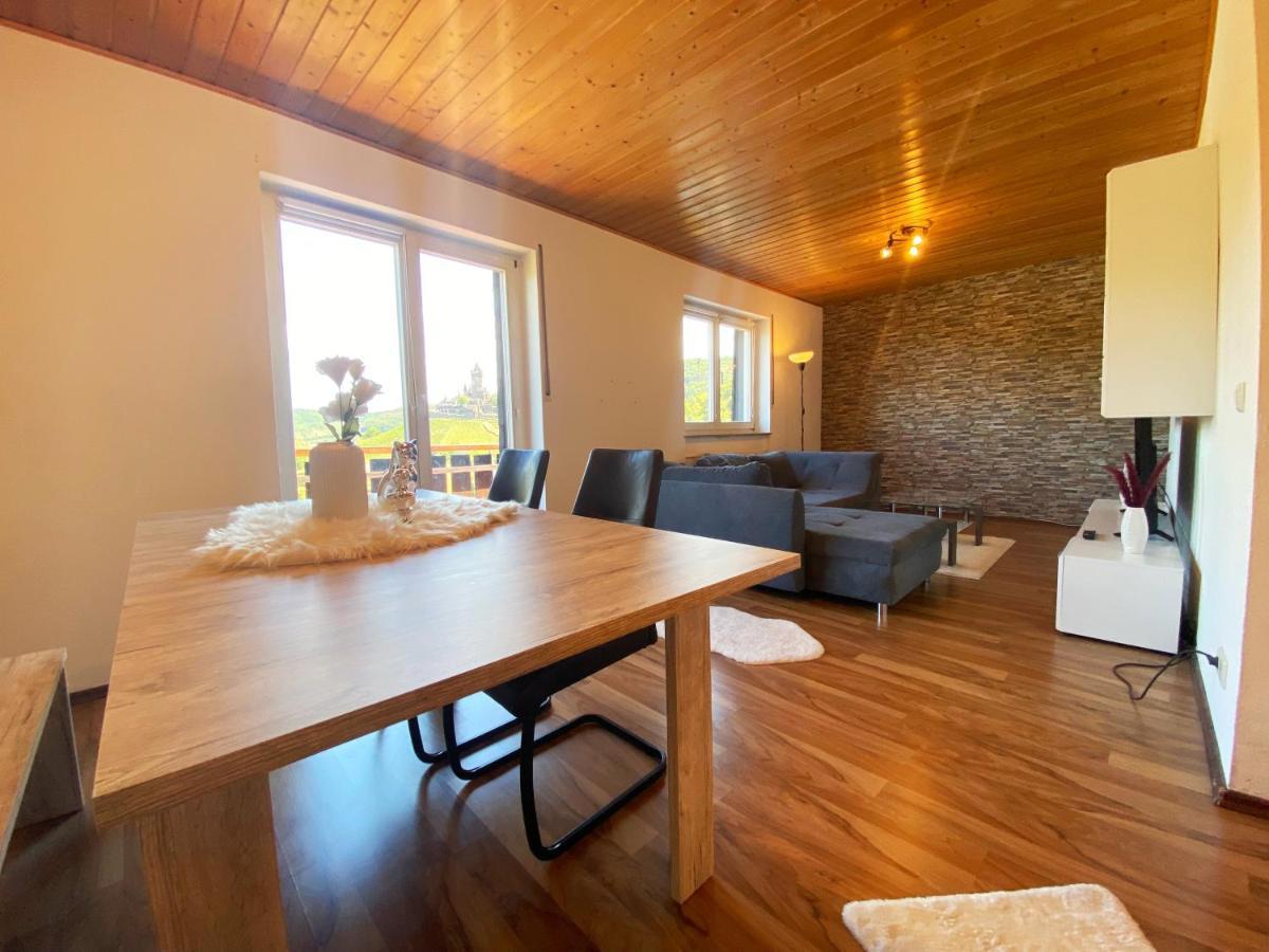 Burg Panorama Blick Moderne Zentrale Fewo Cochem Ngoại thất bức ảnh